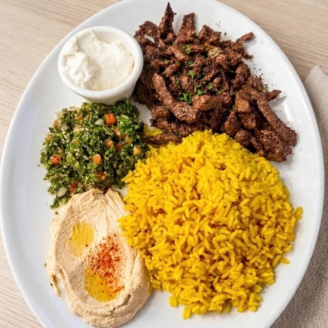 Dinner Beef Shawarma.