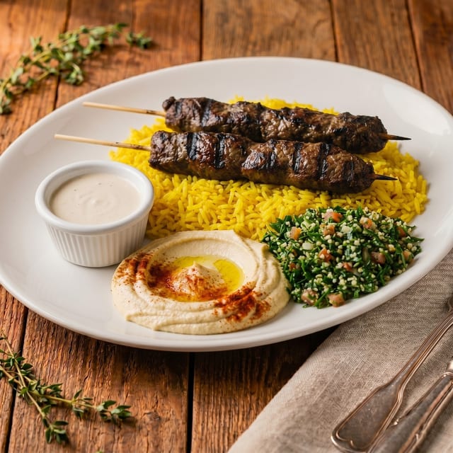 Dinner Kafta Kabab.